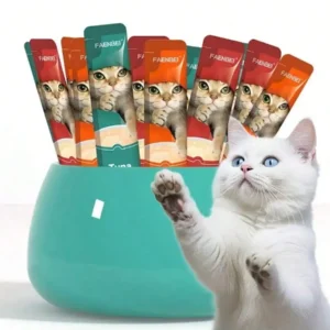 Pet Snacks, Assorted Lickable & Squeezable Cat Treats, Chicken Egg Yolk/Salmon Krill/Tuna Mussels, 0.52 Oz Pouches,