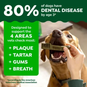 VeterinarianRecommended Adult Natural Dental Dog Treats Regular Size, Dog Dental Chews, Original Flavor, 36 oz. Pack, 36 Count